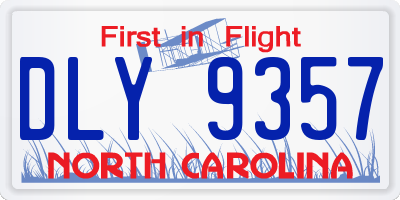 NC license plate DLY9357