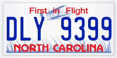 NC license plate DLY9399
