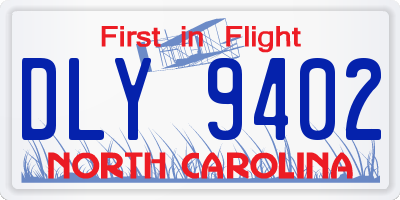 NC license plate DLY9402