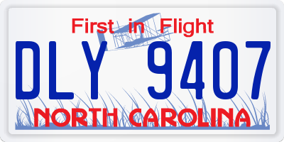 NC license plate DLY9407