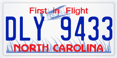 NC license plate DLY9433