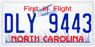 NC license plate DLY9443