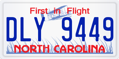 NC license plate DLY9449