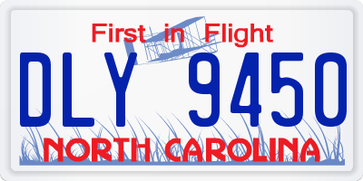 NC license plate DLY9450