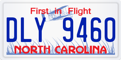 NC license plate DLY9460