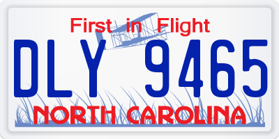 NC license plate DLY9465