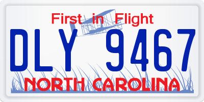 NC license plate DLY9467