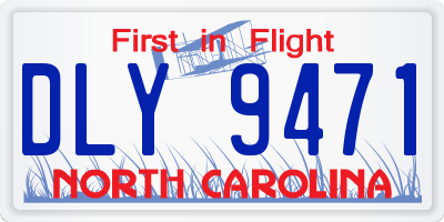 NC license plate DLY9471