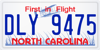 NC license plate DLY9475