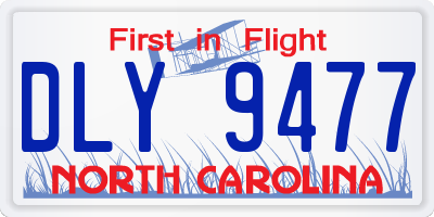 NC license plate DLY9477