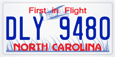 NC license plate DLY9480