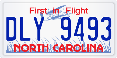 NC license plate DLY9493