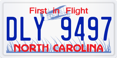 NC license plate DLY9497