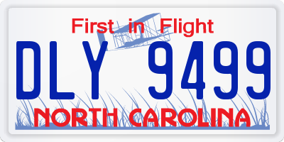 NC license plate DLY9499