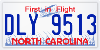 NC license plate DLY9513