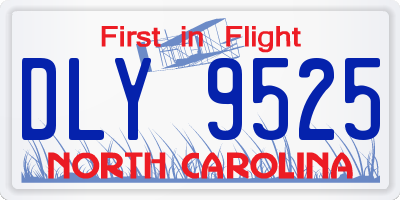 NC license plate DLY9525