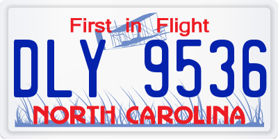 NC license plate DLY9536