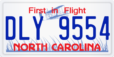 NC license plate DLY9554