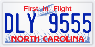 NC license plate DLY9555
