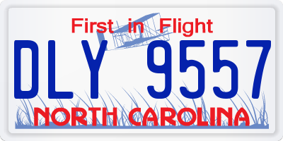 NC license plate DLY9557