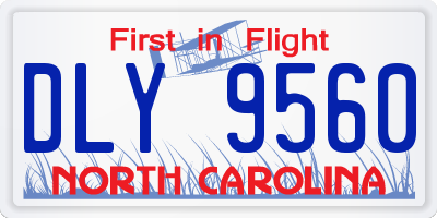 NC license plate DLY9560