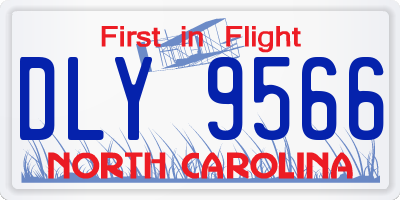 NC license plate DLY9566