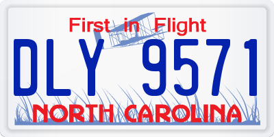 NC license plate DLY9571