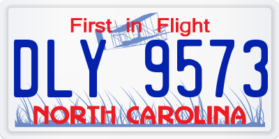 NC license plate DLY9573