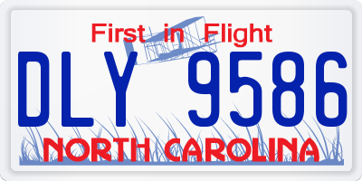 NC license plate DLY9586