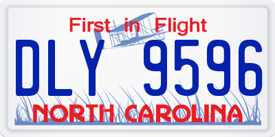NC license plate DLY9596