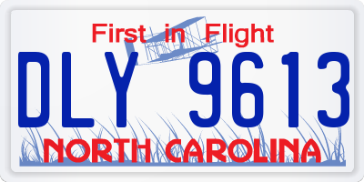 NC license plate DLY9613