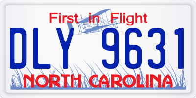 NC license plate DLY9631