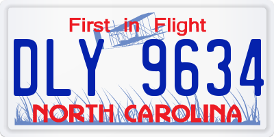 NC license plate DLY9634