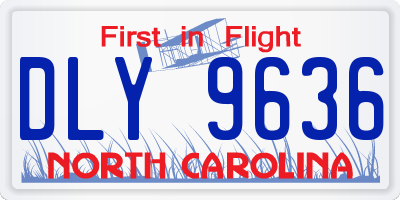 NC license plate DLY9636