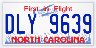 NC license plate DLY9639