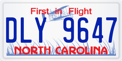 NC license plate DLY9647