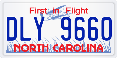 NC license plate DLY9660
