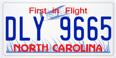 NC license plate DLY9665