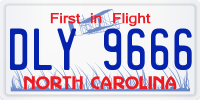 NC license plate DLY9666