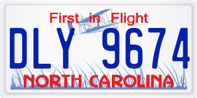 NC license plate DLY9674