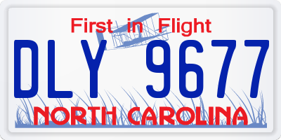 NC license plate DLY9677