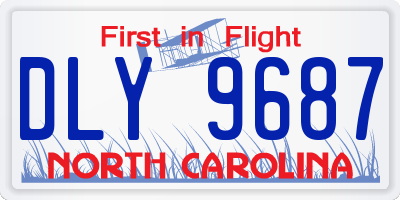 NC license plate DLY9687
