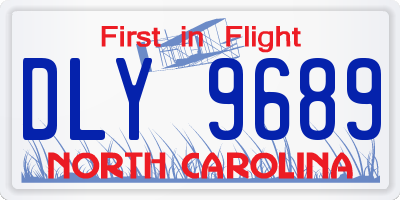 NC license plate DLY9689