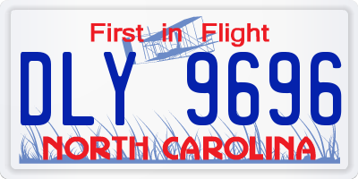 NC license plate DLY9696