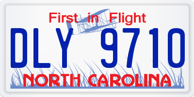 NC license plate DLY9710