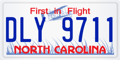 NC license plate DLY9711