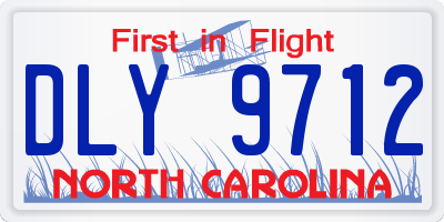 NC license plate DLY9712