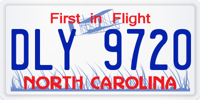 NC license plate DLY9720