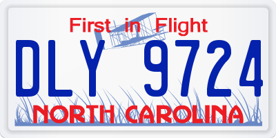 NC license plate DLY9724