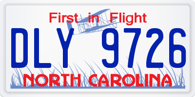 NC license plate DLY9726